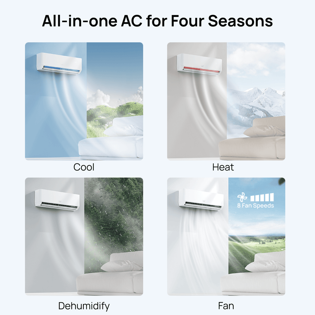 Greenland 12,000 BTU Single Zone Mini Split AC & Heat Pump (R454B)