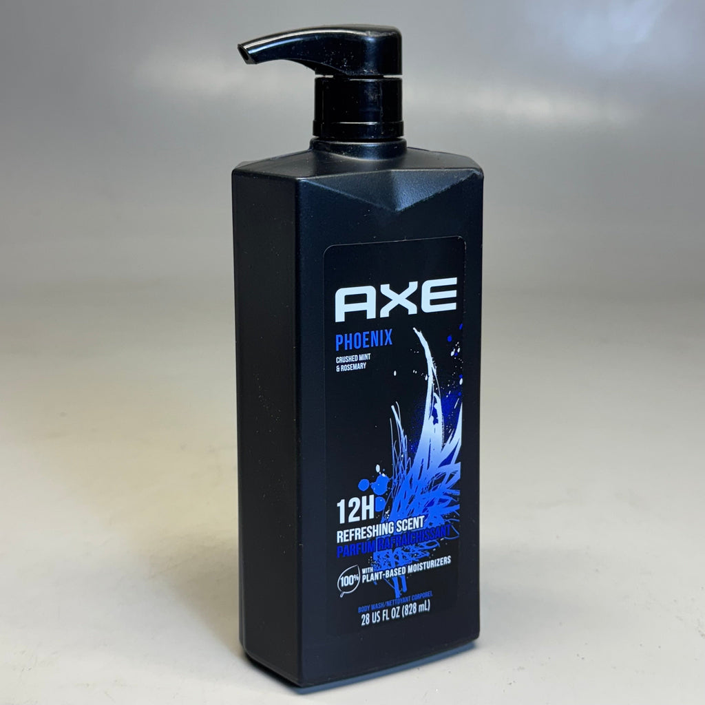 AXE Crushed Mint & Rosemary Body Wash (2 Pack) 12H 28fl oz Sz 3” W x 9” H