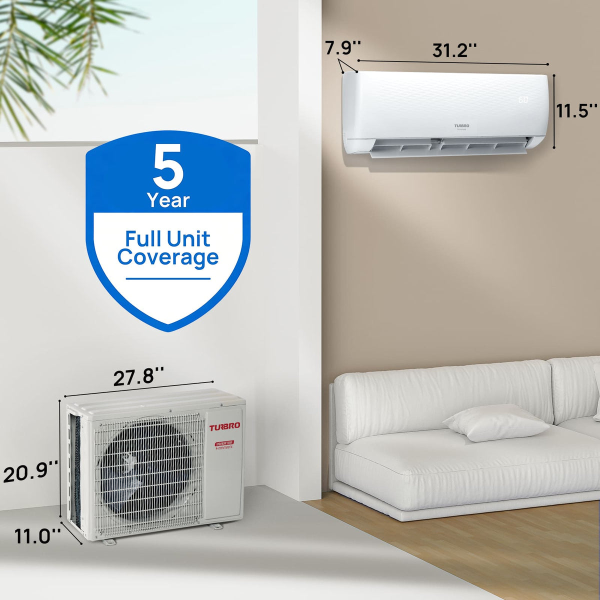 Finnmark 9,000 BTU Single Zone Mini Split AC (R32)