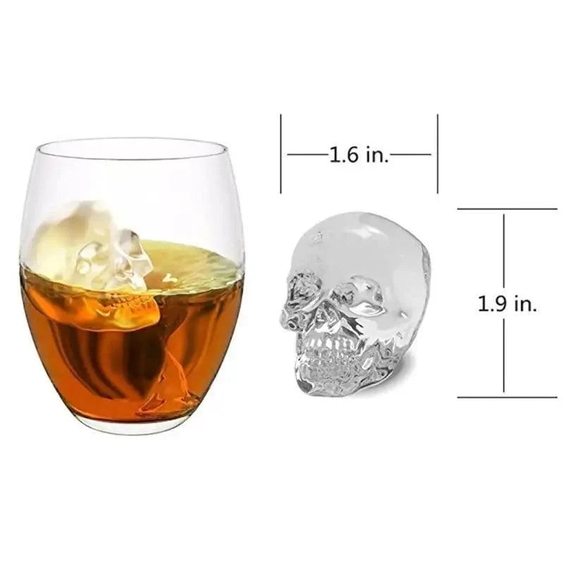Novelty Silicone Ice Cube Tray - Skull, Bullet, Pistol, Grenade & Octopus Molds